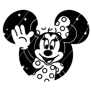 Minnie Mouse Mickey Mouse Ears Permanent Vinyl Decal Car Mug Cup 4”